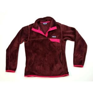 Patagonia Snap T Polartec Fleece Pullover Burgundy Women's Size Small 51884